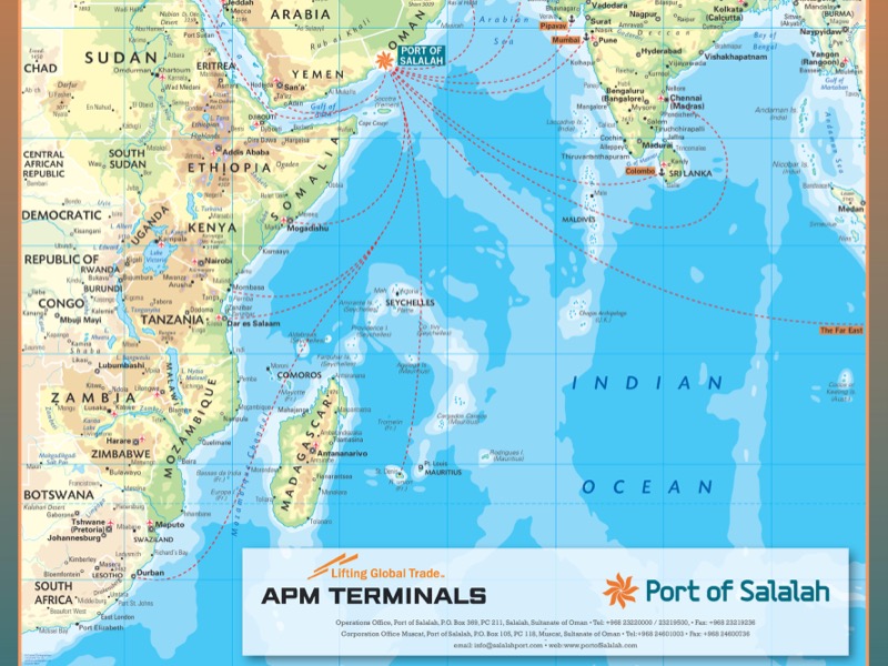 Port Of Salalah Location Map