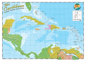 Caribbean A4 Map