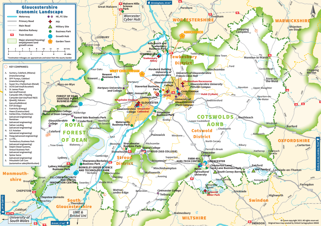 Gloucestershire County Council Economic Landscape Map