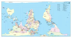 Hobo-Dyer Upside Down Equal Area Map