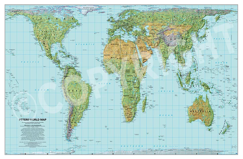 Peters Projection Map