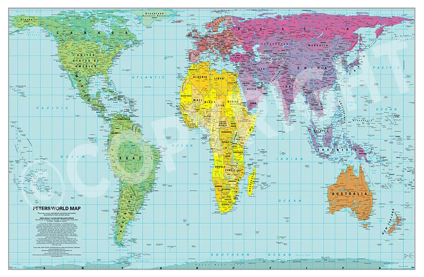 Peters Projection Map