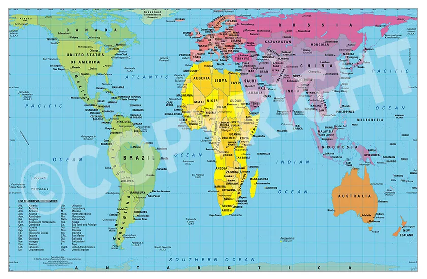 Peters Projection Map